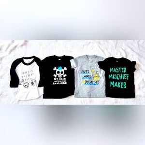 Lot of 4 boys shirts all size 2 and NEW